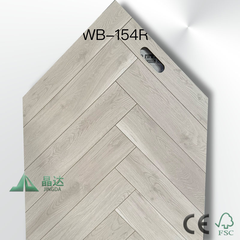 Light Grey Herringbone Laminate Flooring
